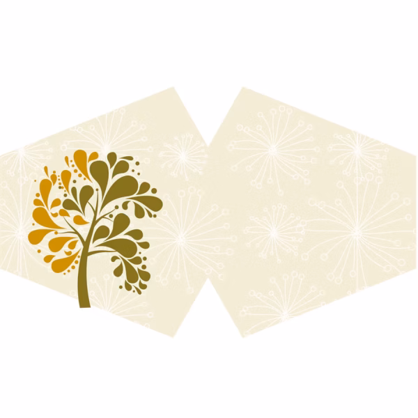 Masques Personnalisés en Tissu Adulte - Arbre Doré