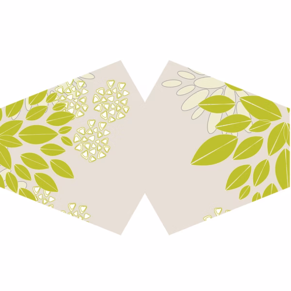 Masques Personnalisés en Tissu Adulte - Feuilles Vertes