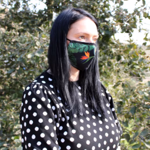 Stoffmaske PM2.5 Filter - Grüner Dschungel - Erwachsener