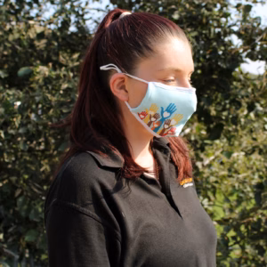 Stoffmaske PM2.5 Filter - Love Hands - Erwachsener