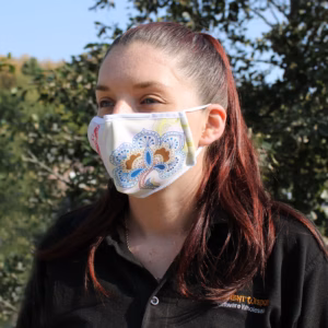 Masques Personnalisés en Tissu Adulte - Mandala Perroquets