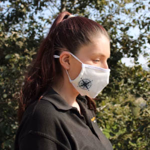 Stoffmaske PM2.5 Filter - Nautischer Kompass - Erwachsener