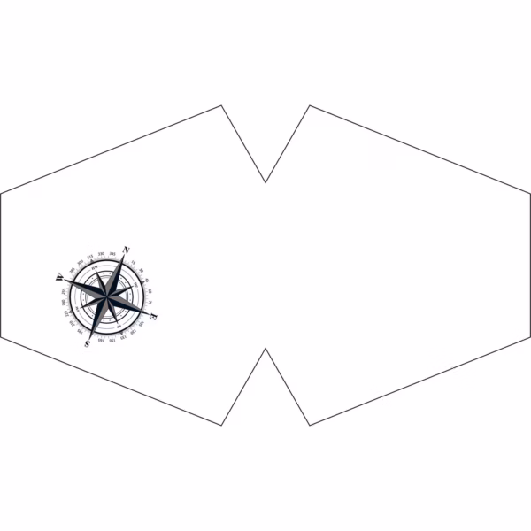 Stoffmaske PM2.5 Filter - Nautischer Kompass - Erwachsener
