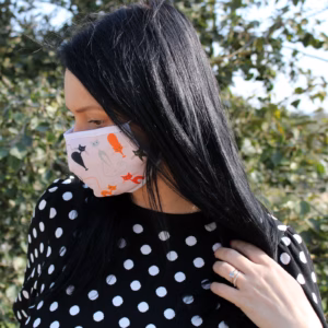 Masques Personnalisés en Tissu Adulte - Chats Roses