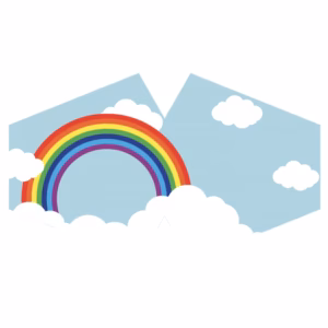 Masques Personnalisés en Tissu Enfant - Arc - En - Ciel