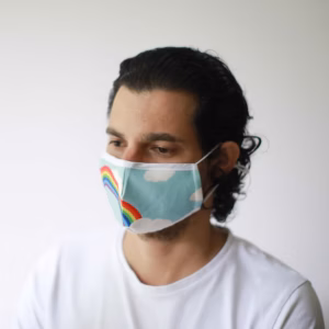 Masques Personnalisés en Tissu Enfant - Arc - En - Ciel