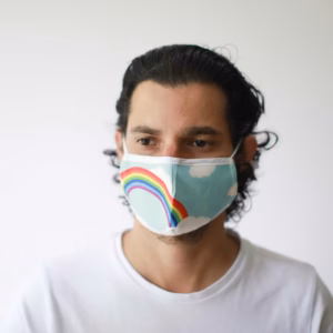 Masques Personnalisés en Tissu Enfant - Arc - En - Ciel