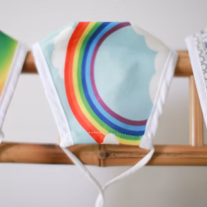 Masques Personnalisés en Tissu Enfant - Arc - En - Ciel