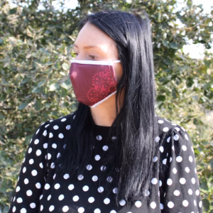Stoffmaske PM2.5 Filter - Rotes Mandala Herz - Erwachsener