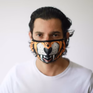 Masques Personnalisés en Tissu Enfant - Tigre