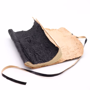 Svart Läderanteckningsbok i Rulle - 96 sidor - 21x15cm - Black 21x15cm