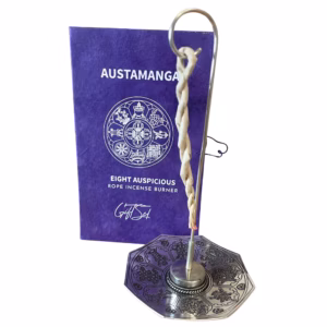 Set aus Räucherstäbchen und Versilbertem Halter - Astamangal