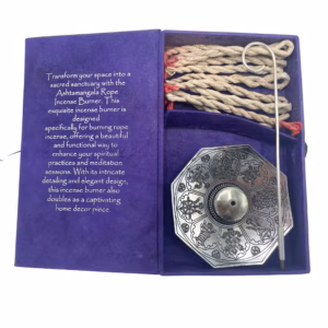 Set aus Räucherstäbchen und Versilbertem Halter - Astamangal