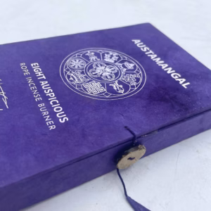Set aus Räucherstäbchen und Versilbertem Halter - Astamangal