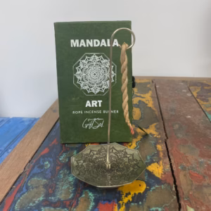 Rope Røkelse og Røkelsesholder Sølvbelagt - Mandala Flower