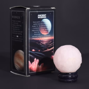 Planet på ett Stativ av Aventuringlas - Rosenkvarts - 40mm