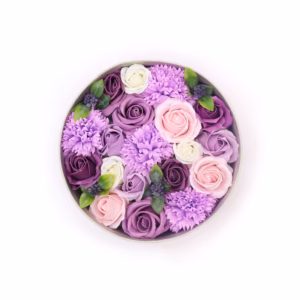 Rund Æske - Lavendel Rose & Nellike
