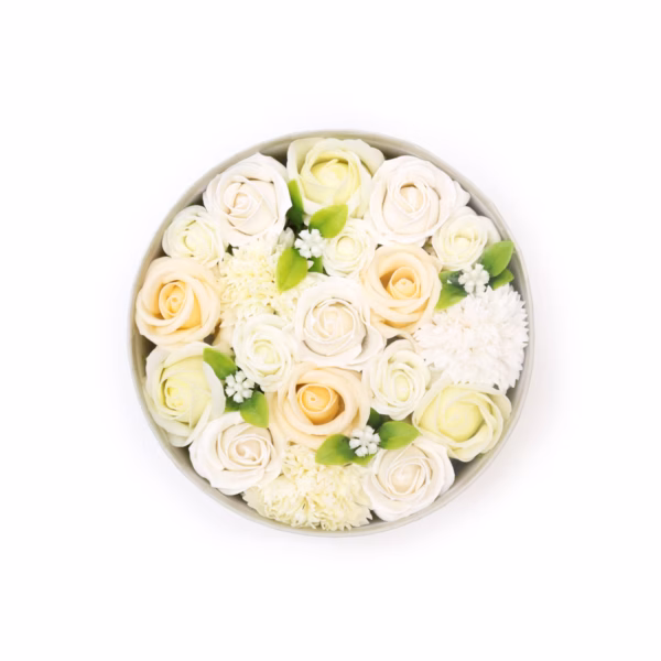 Boîte Ronde - Bénédictions de Mariage - Blanc & Ivoire