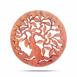 Panneau Arbre de Vie Décoratif Rond en Bois 40cm