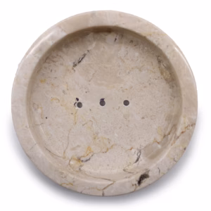 Porte - Savon Rond Miel Plat Marbre
