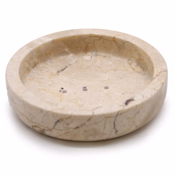 Porte - Savon Rond Miel Plat Marbre