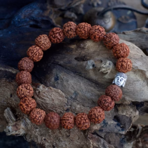 Rudraksha Boeddha Bangle Mala - Bruin