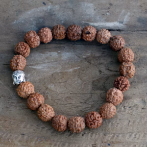 Rudraksha Boeddha Bangle Mala - Bruin