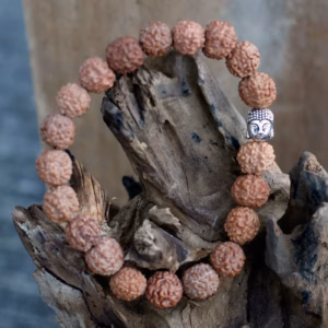 Rudraksha Boeddha Bangle Mala - Bruin