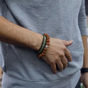 Rudraksha Boeddha Bangle Mala - Bruin