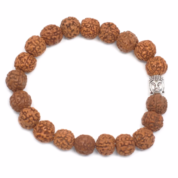 Rudraksha Boeddha Bangle Mala - Bruin