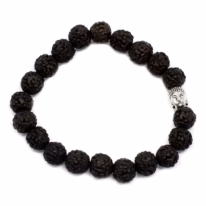 Rudraksha Boeddha Bangle Mala - Donker