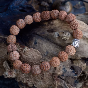 Rudraksha Buddah Bangle Mala - Naturlig