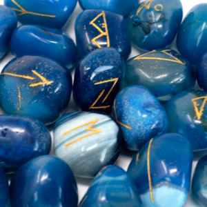 Juego de Runa de la India en Bolsas - Onix Azul