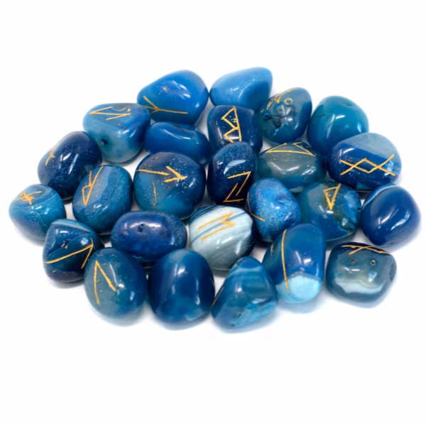 Juego de Runa de la India en Bolsas - Onix Azul