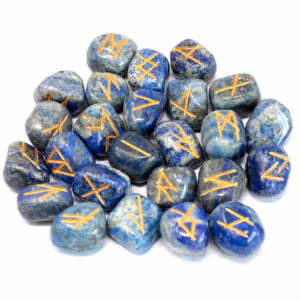 Stenar med Indiska Runor i Påse - Lapis