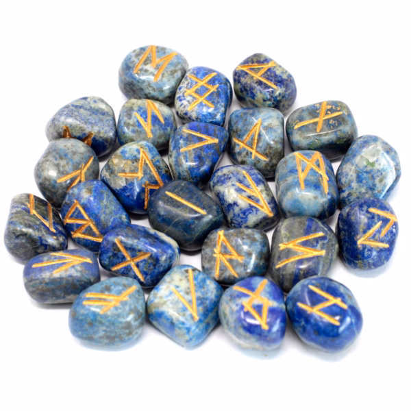 Runes Stone Set in Pouch - Lapis