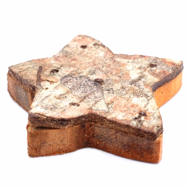 Rustieke Schors Letter - Ster - 7cm