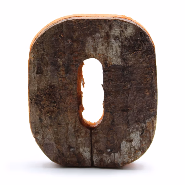 Rustikale Rinde Zahl - "0" - 7cm