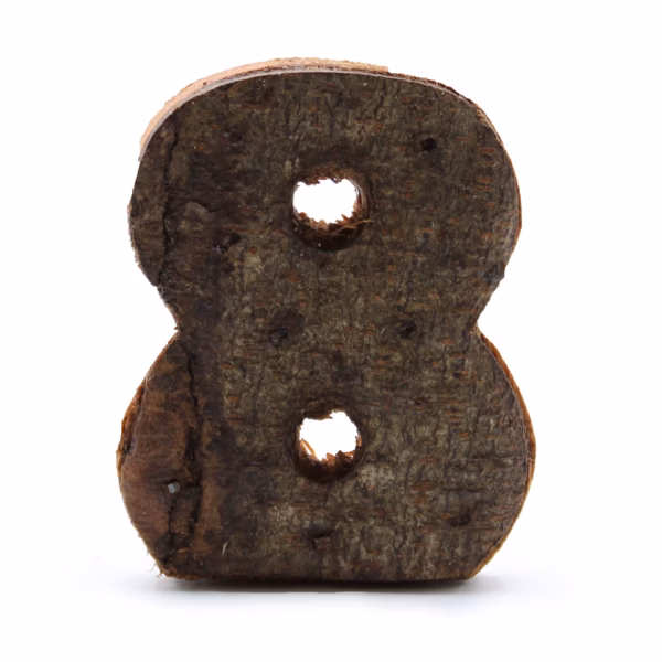 Rustieke Schors Nummer - 8 - 7cm