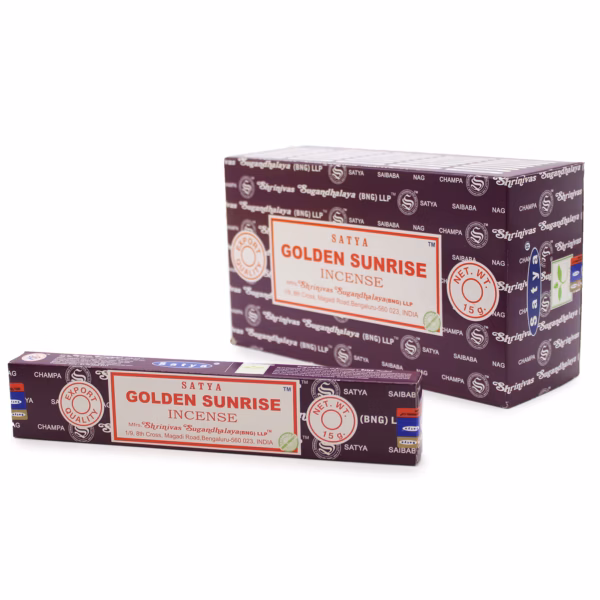 Satya Røkelsespinner 15g - Gullen Sunrise