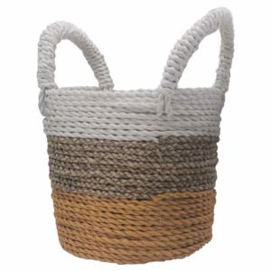 Mandenset - Zeegras - Sinaasappel / Naturel / Wit