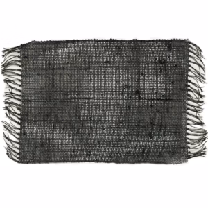 Natuurlijke Zeegras Placemat met Franjes - Antraciet