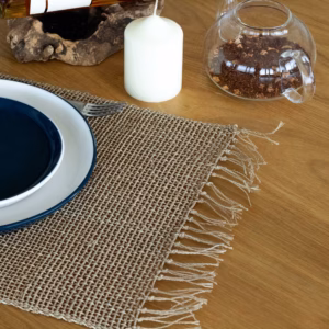 Natürliches Tischset mit Seegrasfransen - Natur