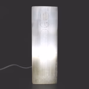Seleniet Bloklamp 25cm - Chakra Lamp
