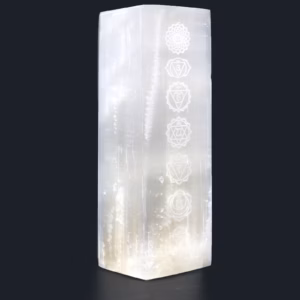 Seleniet Bloklamp 25cm - Chakra Lamp