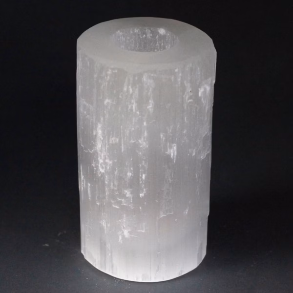 Selenite Cylinder Lysestage - 15cm