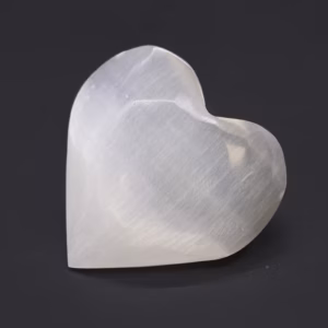Selenit Hjerte - 7 - 8cm