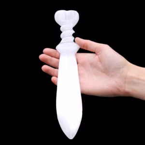 Ritualkniv av Selenit - Spiral - Stor - 25cm