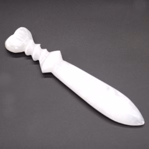 Ritualkniv av Selenit - Spiral - Stor - 25cm
