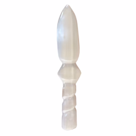 Ritualkniv av Selenit - Spiral - Stor - 25cm